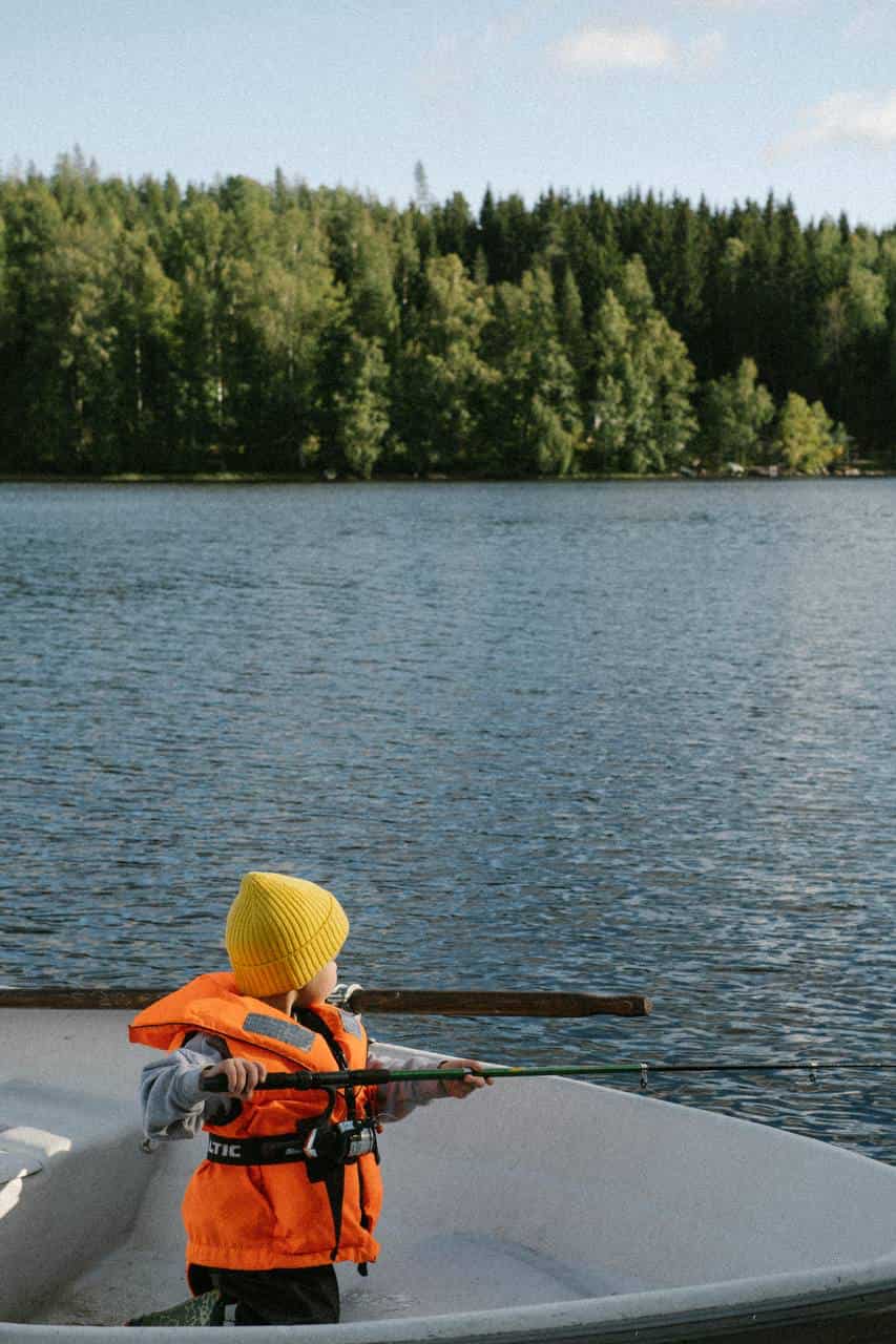 Leirintäalue, jossa on tekemistä myös lapsille.